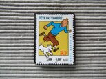 フランス　 切手ブローチ 7574の画像