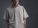 【wafu】Linen Hoodie ビックパーカー 男女兼用 /亜麻ナチュラル t047f-amn1の画像