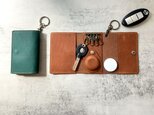 AirTag・カード・スマートキーも一緒に　姫路レザーマルチキーケース パスケース プレゼントペア本革婚式祝い エアタグ