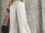 ☆新作 コットンとリネンのクロップドパンツ　