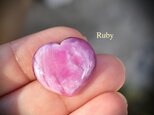 淡いピンク★ハート型★ルビー　ルース　rub021の画像