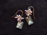 送料無料【K14gf】フリンジピアス／labradorite × pearl