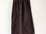 着物リメイク Ｄ 大島  ギャザースカート  シルク 古布正絹 着物スカートの画像