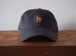【在庫一掃SALE】キャップ　鹿×ネイビー