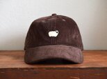 【SALE】 コーデュロイキャップ　羊×ダークブラウン