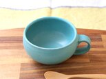 トルコ青釉のざっくりほっこりスープカップ