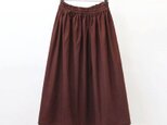 【即納】コットンビエラ ロングスカート（チョコレートブラウン）ソフト 茶色 ブラウン 起毛