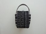 black ribbon onehandle bag (gray linen)