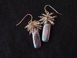 送料無料【GP】ブラックパールフリンジピアス・labradorite