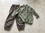 ［秋準備］楽々パンツ＆LINENラグランチュニック　アースグリーン