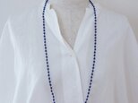 long necklace silk ラピスラズリの画像