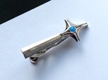 南十字星 【アクアマリン Aquamarine】七宝焼のネクタイピン  純銀胎七宝