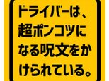 ドライバーは超ポンコツになる呪文にかかった カー マグネットステッカーの画像