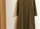 普段着のワンピース コーデュロイ オリーブ