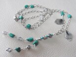 Turquoise+Silver☆Long Necklaceの画像