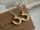 馬蹄ホースシュー◇真鍮チャーム◇K14GFピアス