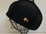 TOPI ブラックウールのベレー帽（りす）の画像