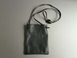 ・・K様ご注文作品・・flat shoulder bag (black)の画像