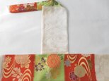 弓巻き 白地振袖 正絹の画像