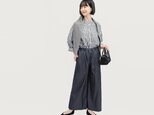 岡山デニム 毎日を上質に心地よく 色落ちしない濃紺 ワイドパンツ ●IRIS-WP●