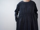 corduroy/gather long one piece/grayの画像