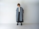 compressed wool/ long shirt one piece/grayの画像