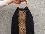 【再販】Ring-Ring-Bag　 インドシルク×花柄ブレード　ハンドバックの画像