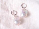 送料無料【SV／silver】バロックパールフープピアス／fishtail ・baroque pearl