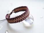 マクラメブレスレット模様編み*ｂ