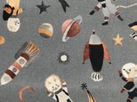 Westfalenstoffeコットン生地カットクロスYoungline 宇宙服の動物たちの画像