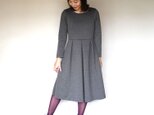【XS-LL受注制作】アーミッシュ風シンプルワンピース◇キルティング(グレー) *秋冬用生地*