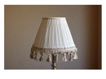 シルクのテーブルランプ用ランプシェード  /  マルカデ  /  ホワイトの画像