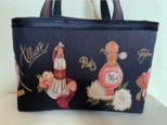 ゴブラン織りトートバッグ―香水瓶柄の画像