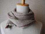 cashmere compact muffler brownの画像