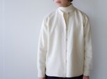 woolcotton/raglan open shirt/ivoryの画像