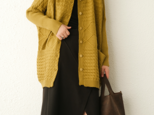 【秋冬春】ニットカーディガン・トップス・くつろブラウス・通勤・（3色）