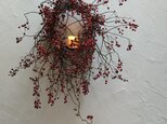 野ばらの実のリース(キャンドル付き)