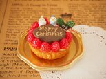 いちごタルトのクリスマスケーキの画像