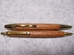 欅(小豆杢)２本セット　オイル仕上げ　ロングパトリオットボールペン・シャープペンシル(0.5ミリ用)の画像