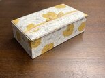 [floret pattern cartonnage]黄色いお花の裁縫箱の画像