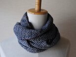 cashmere compact muffler navyの画像