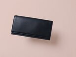 '上質イタリアンレザー'『スリムでシック』な長財布 - Long Wallet - ブラック-