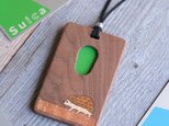 木製パスケース　【ハリネズミ/Hedgehog】ウォールナットの画像