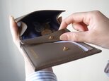 '上質イタリアンレザー'「小銭が取り出しやすい！」軽量コンパクト財布 - Short Wallet - トープの画像