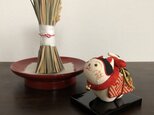 こま犬と稲藁のお正月飾りのセットの画像