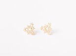 Lace pierced earring Triangle goldの画像