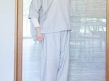 【H様オーダー作品】Organic Cotton ヤク混ネル生地 ゆったりパンツの画像