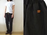 【T様専用ページ】黒/くったりリネン ゆるりパンツ(裏地付き)の画像