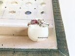 バイカラートルマリンと小さなカエルの指輪の画像