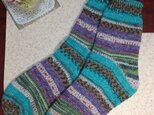 温かい手編みの靴下の画像